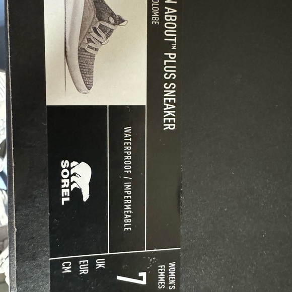 SOREL Out N About Plus Waterproof Sneakers size 7 color: Dove - Picture 6 of 9